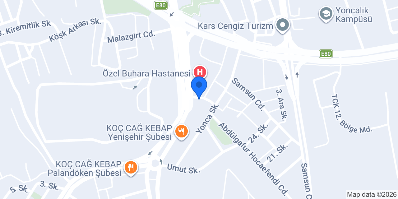 KUZEY OPTİK konumu
