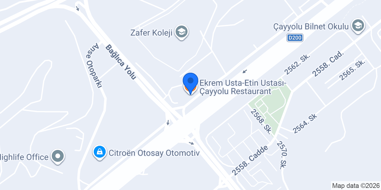 Ekrem Usta-Etin Ustası- Çayyolu Restaurant konumu
