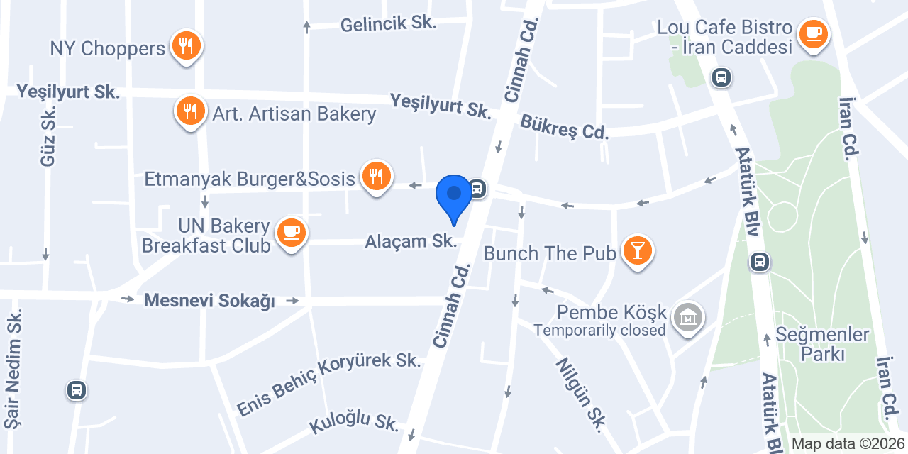Aras Kargo Cinnah Şubesi konumu
