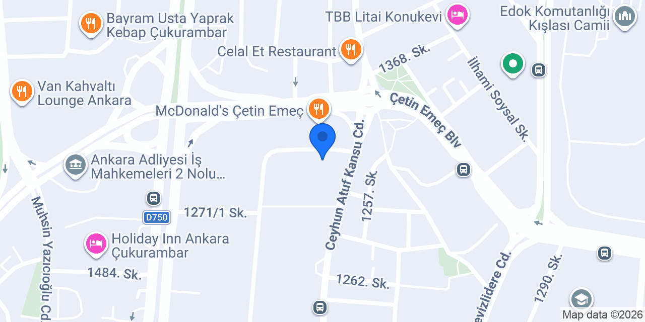 Akbank Balgat/Ankara Şubesi konumu