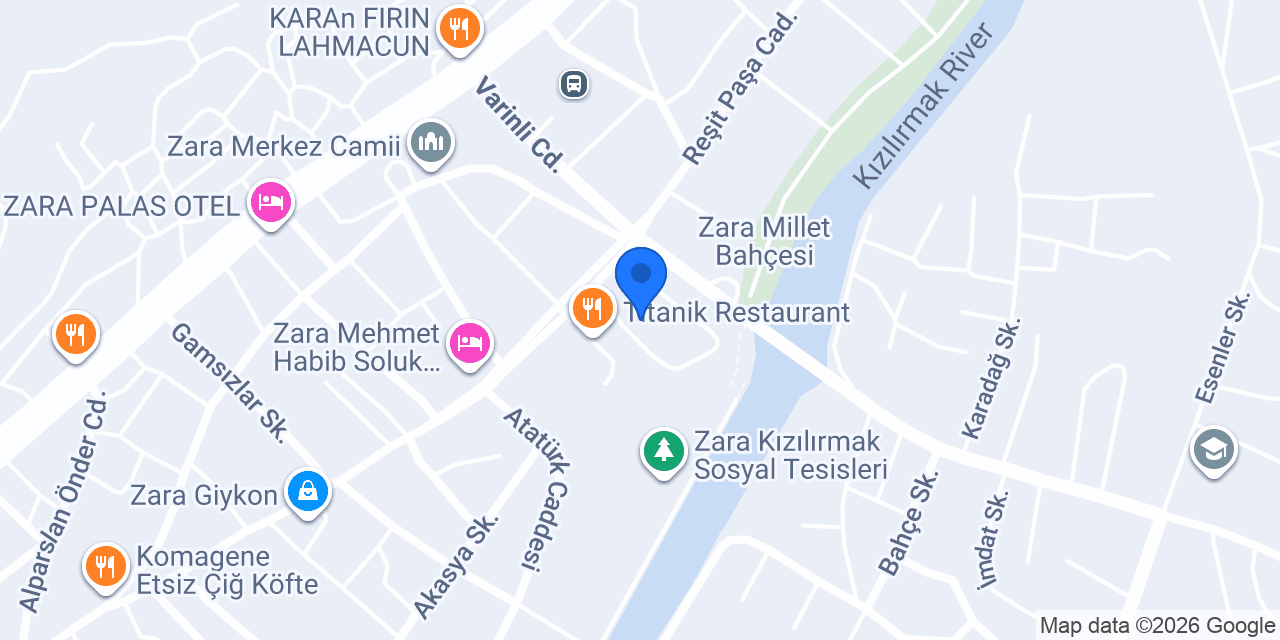 Zara İlçe Halk Kütüphanesi konumu