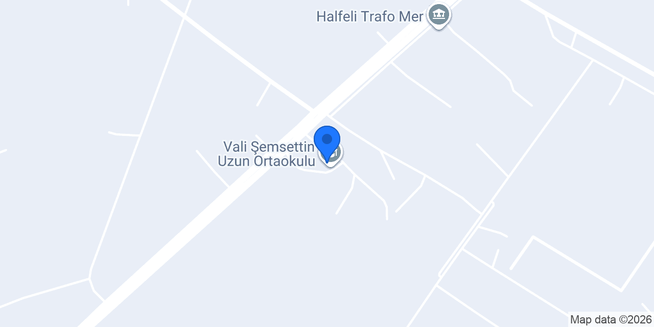Vali Şemsettin Uzun Ortaokulu konumu