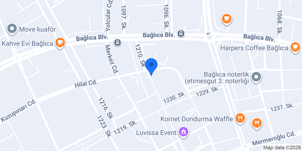 Daphne Pilates Bağlıca konumu