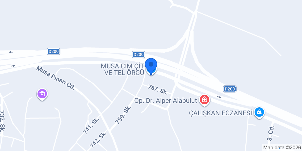 MUSA ÇİM ÇİT VE TEL ÖRGÜ konumu