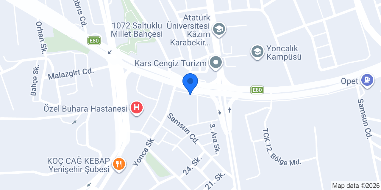 Evliya Çelebi İlkokulu konumu