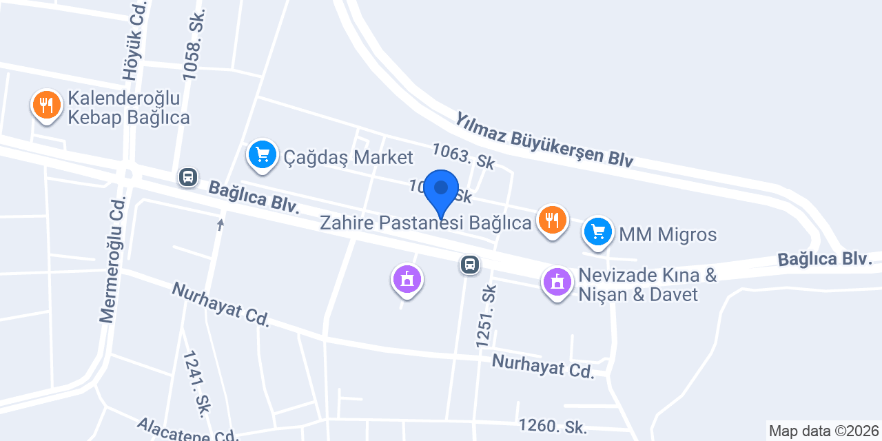 Kelebek Mobilya Bağlıca konumu