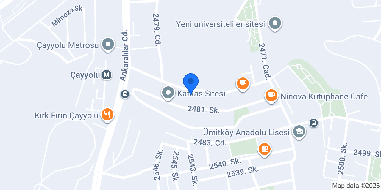 Süper Kalemler Kurs Çayyolu konumu