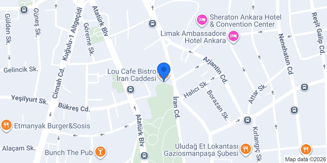 Lou Cafe Bistro - İran Caddesi konumu