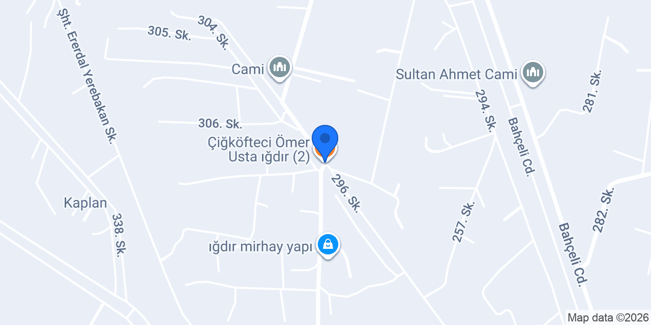 Çiğköfteci Ömer Usta ığdır (2) konumu
