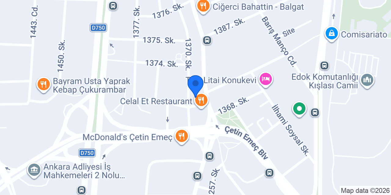 Meşhur Cengiz Yıldırım Aspava - Balgat konumu
