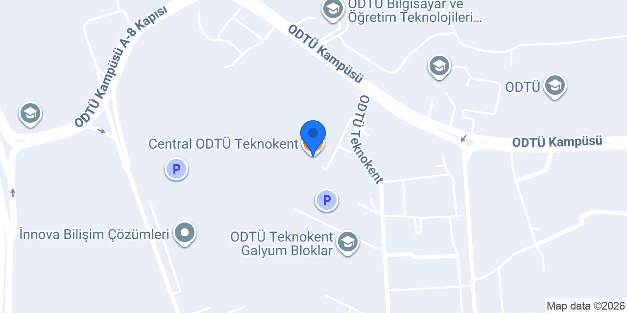 Central ODTÜ Teknokent konumu