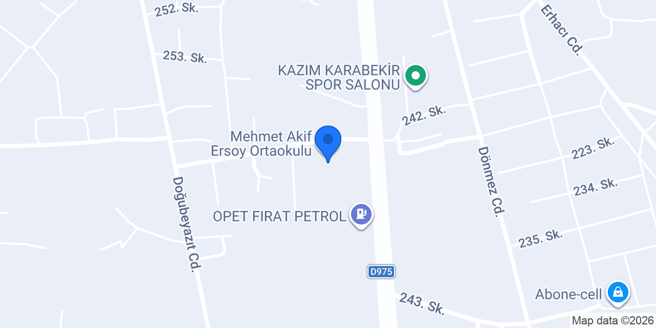 Mehmet Akif Ersoy Ortaokulu konumu