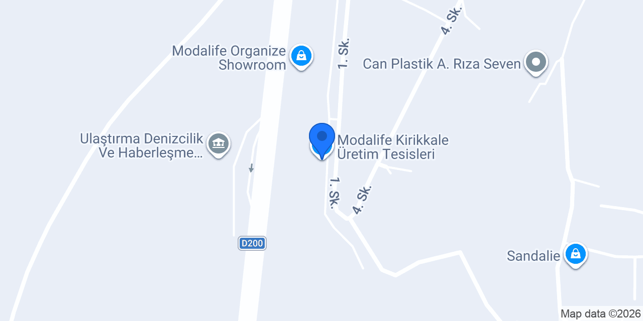 Modalife Kirikkale Üretim Tesisleri konumu