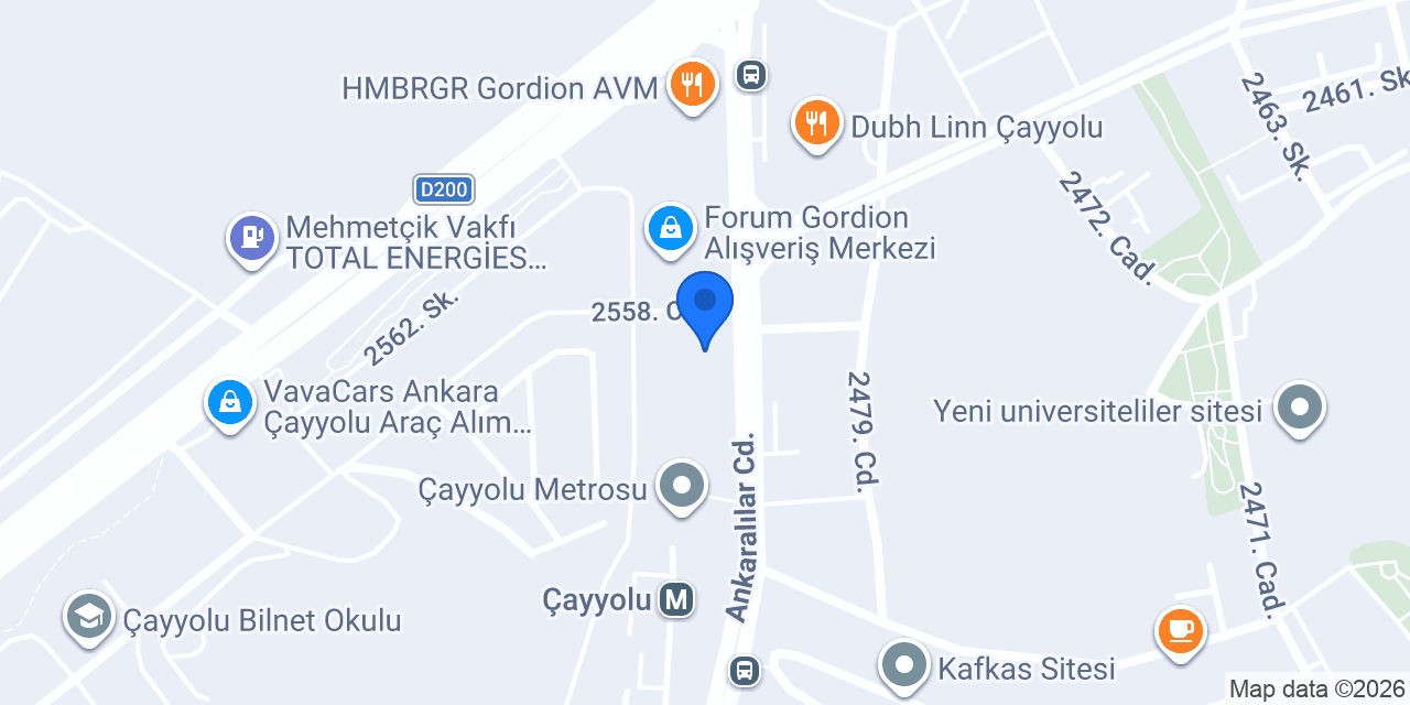 COOKSHOP. Gordion AVM konumu