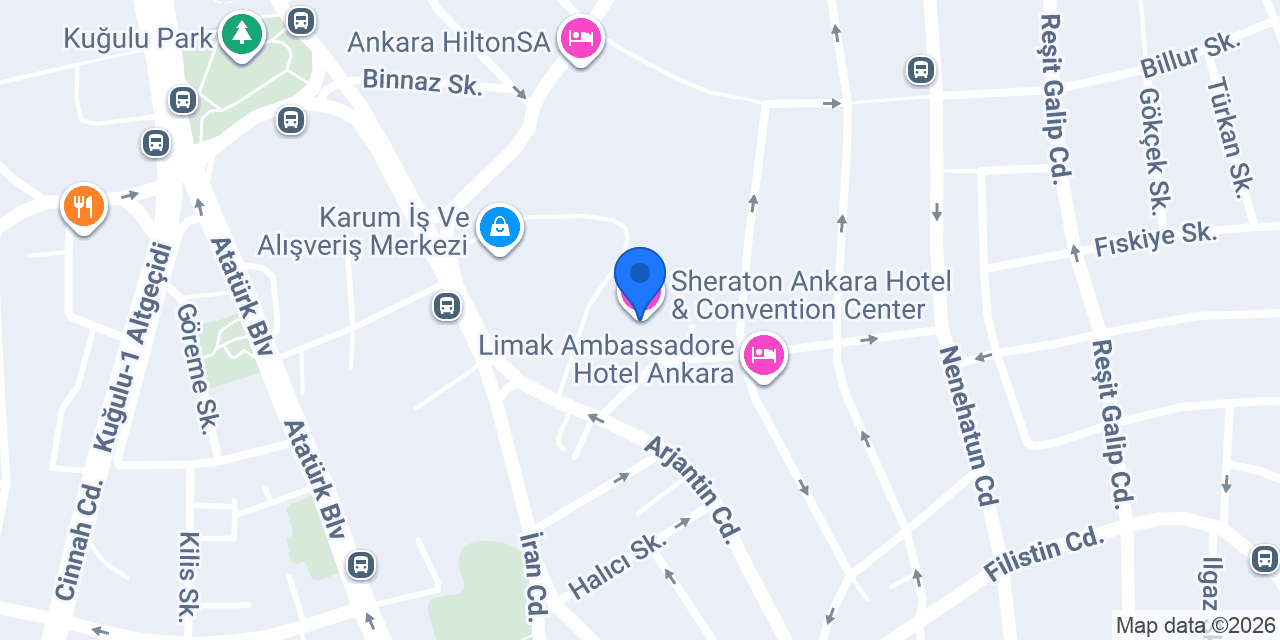 Sheraton Ankara Hotel & Convention Center konumu
