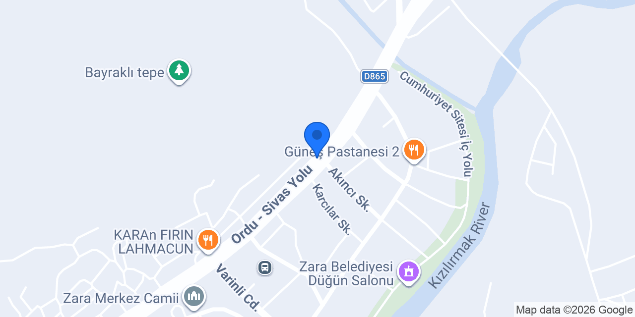 Zara Orman İşletme Şefliği konumu
