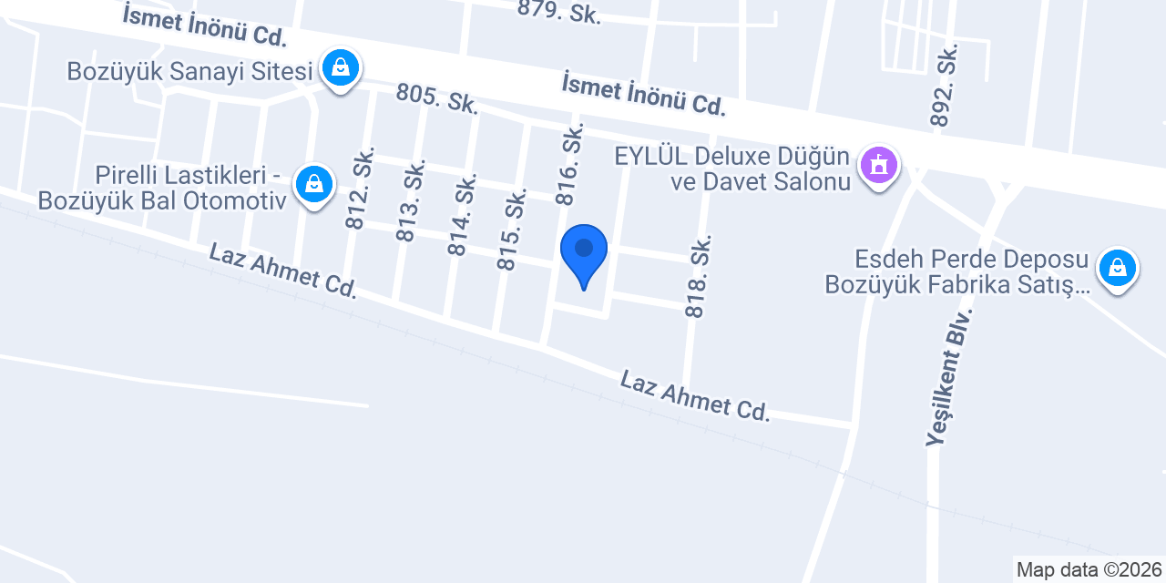 Bozüyük Mesleki Eğitim Merkezi konumu