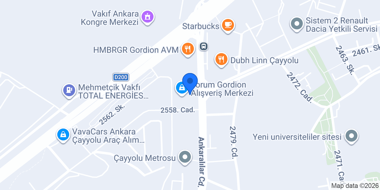 Vicco Ankara Gordion konumu