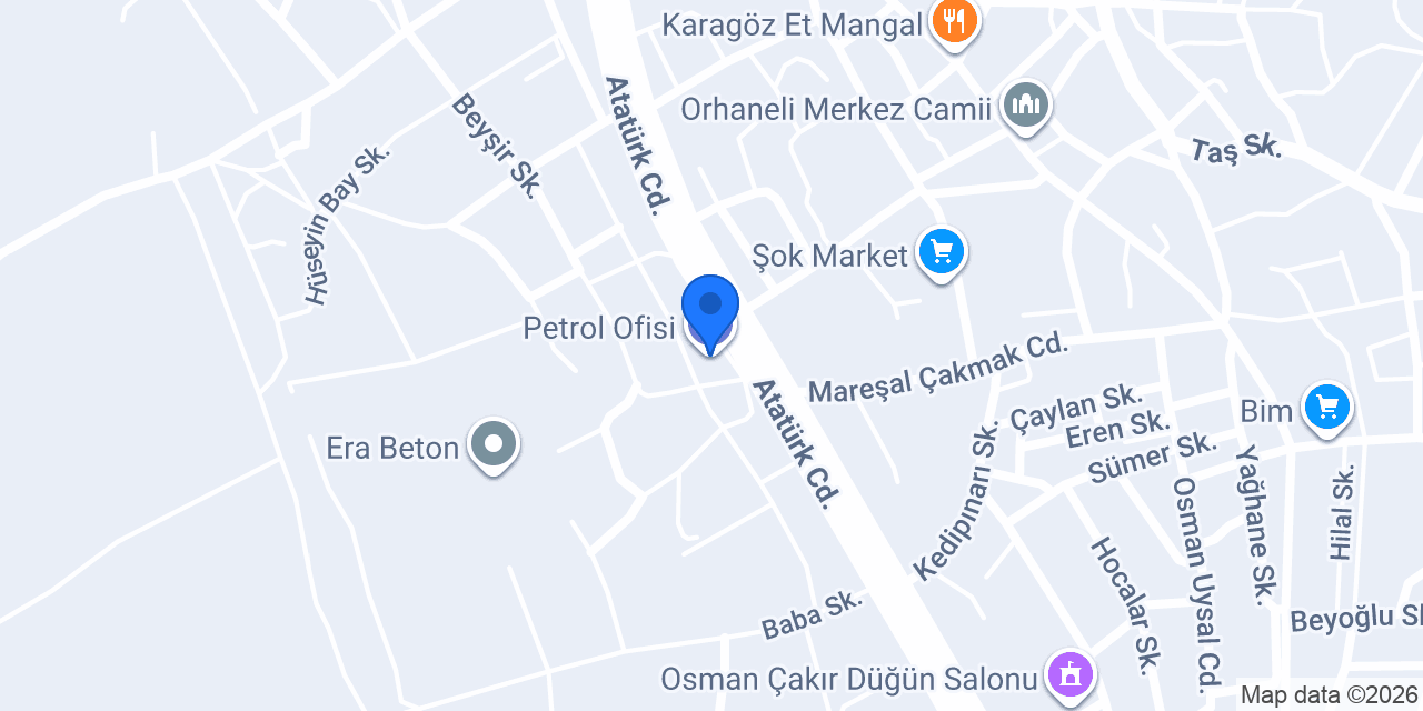 Petrol Ofisi konumu
