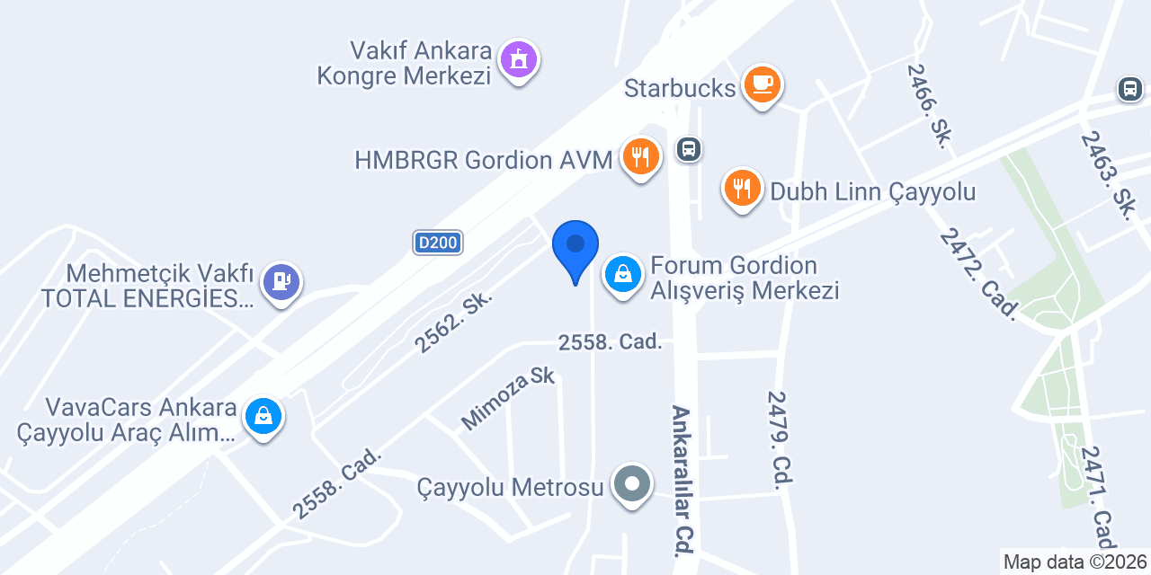 Derimod - Gordion AVM konumu