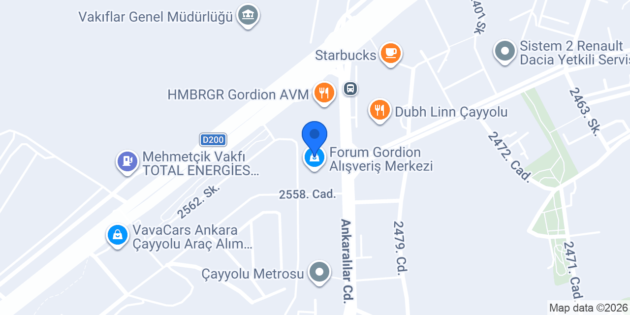 SETUR GORDİON konumu