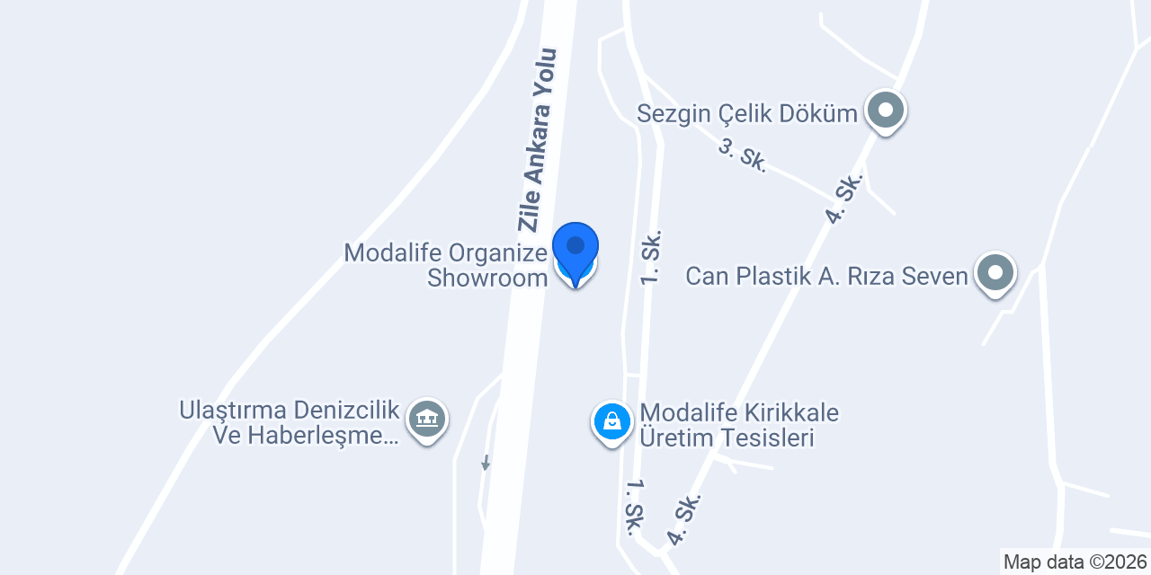Modalife Organize Showroom konumu