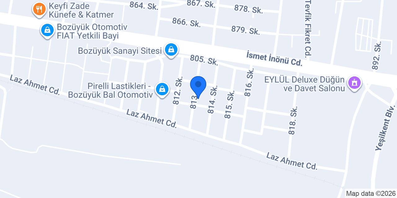 DK Otomotiv Bozüyük konumu