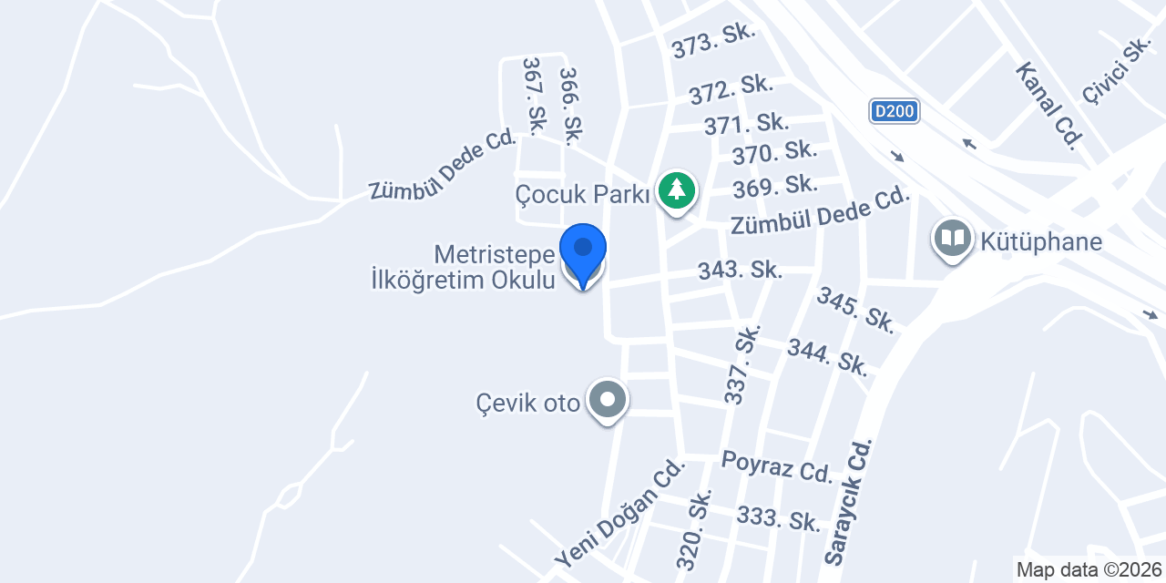 Metristepe İlköğretim Okulu konumu