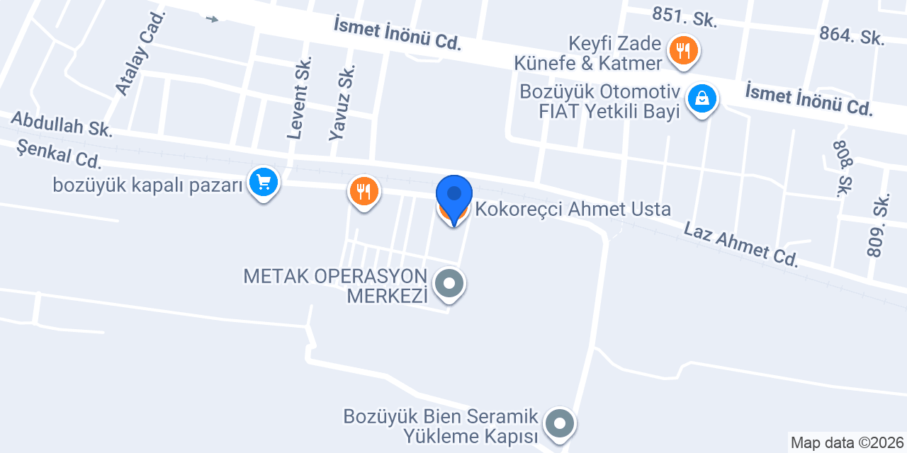 Kokoreçci Ahmet Usta konumu