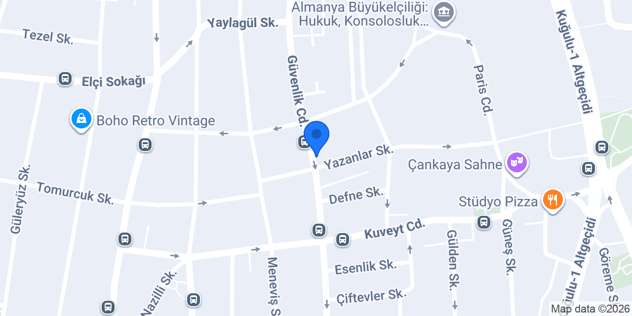 Akbank Aşağı Ayrancı/Ank. Şubesi konumu