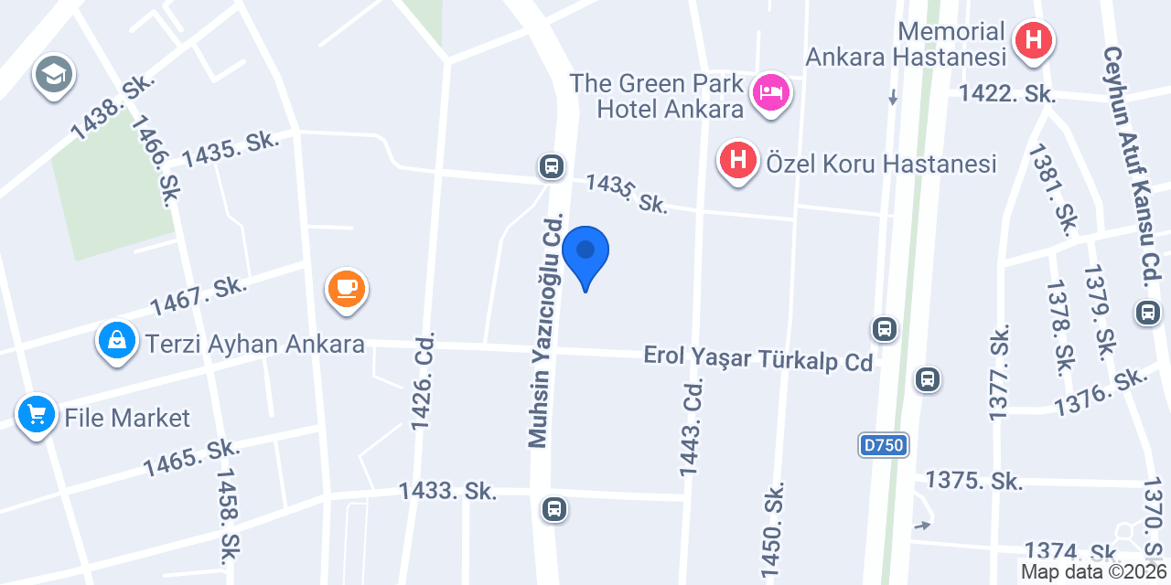 Vakıf Katılım Çukurambar Şubesi konumu
