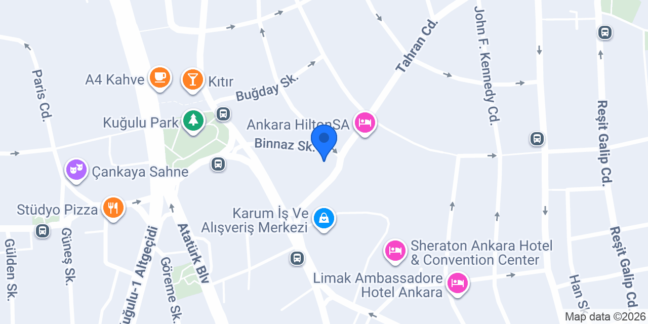 İş Yatırım Ankara Şubesi konumu