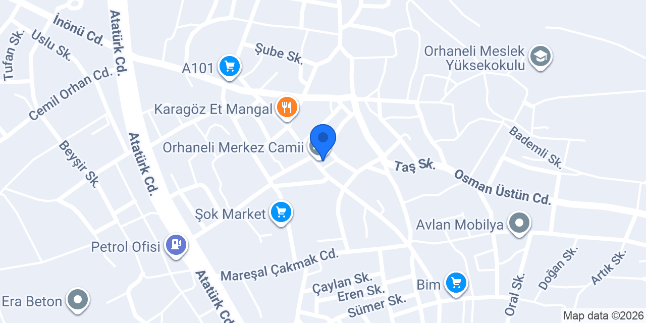 Bahçe Market konumu