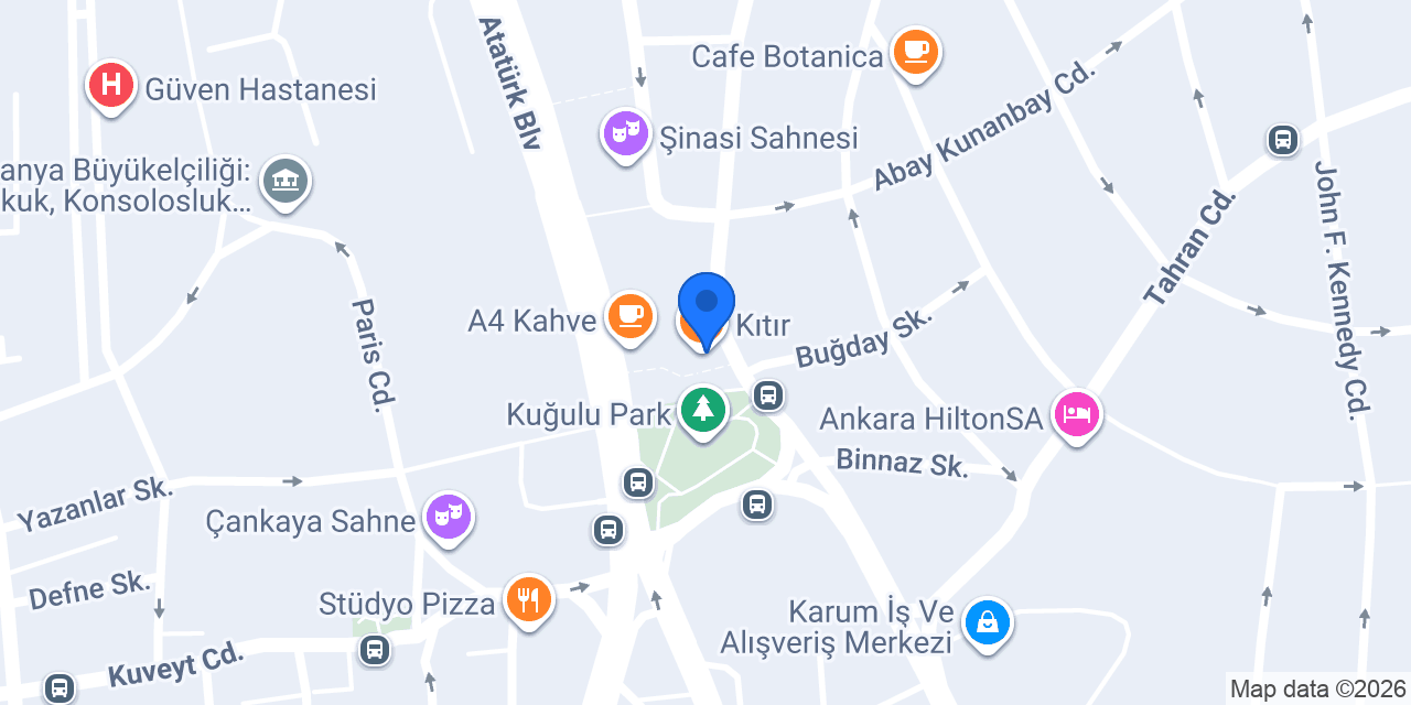 Üstkat Gastropub konumu