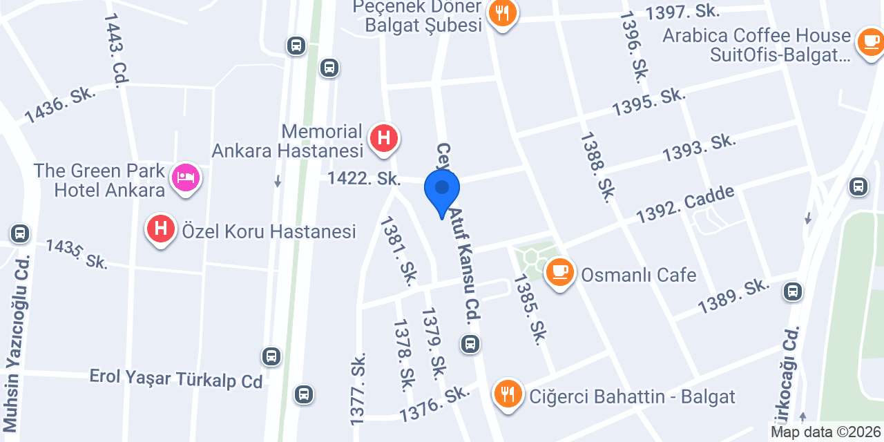 Çorba Dünyası Balgat Şubesi konumu
