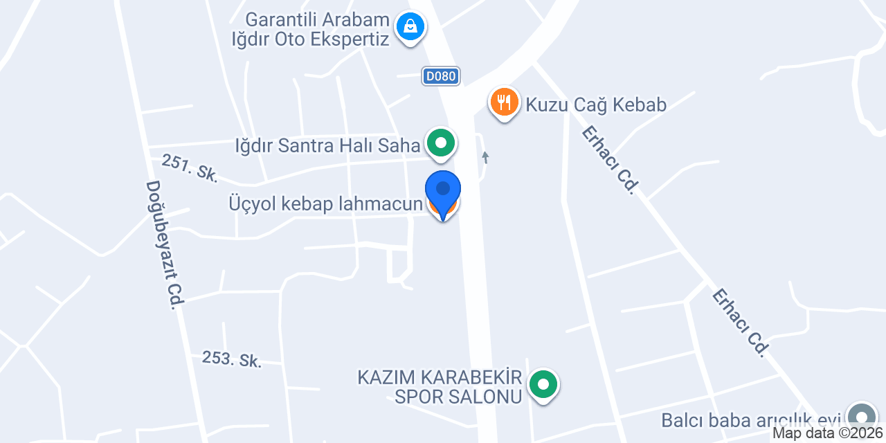Üçyol kebap lahmacun konumu