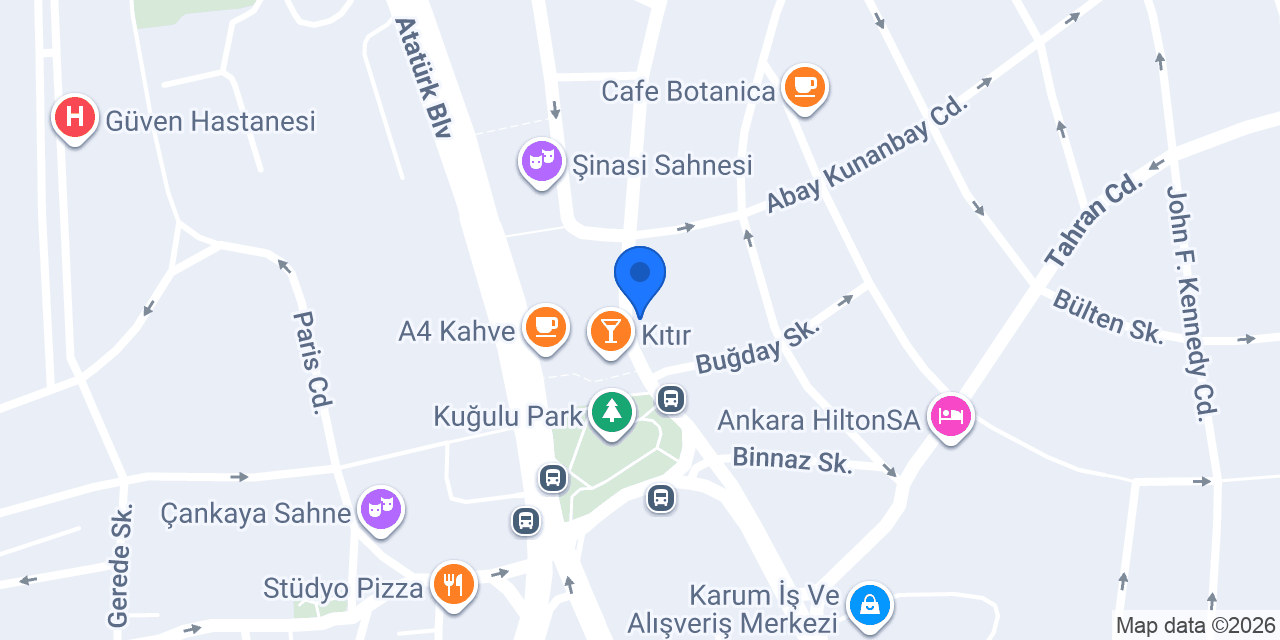 Tunalı Yeminli Tercüme Bürosu konumu