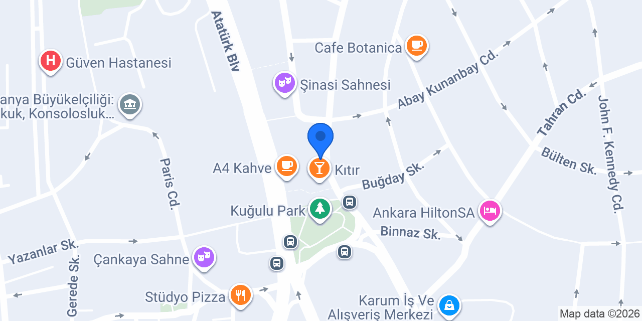 Garanti BBVA Tunalıhilmi Şubesi konumu