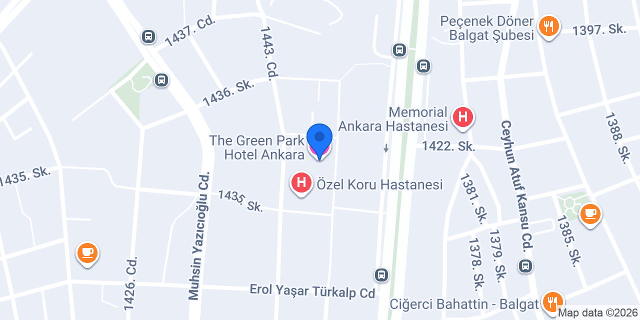 The Green Park Hotel Ankara konumu
