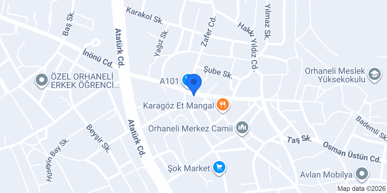 Orhaneli Belediyesi konumu