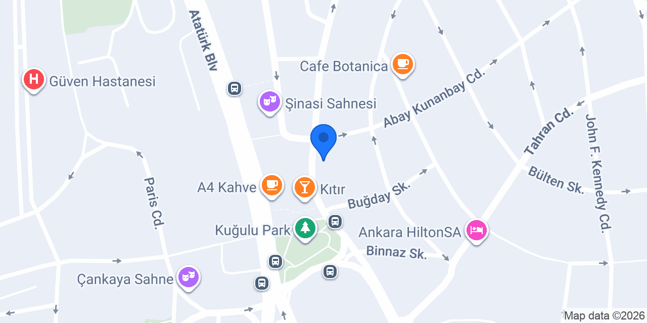 Tunalı Hotel konumu