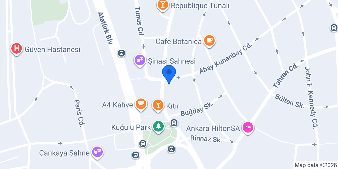 Emo Optik Tunalı Cadde konumu