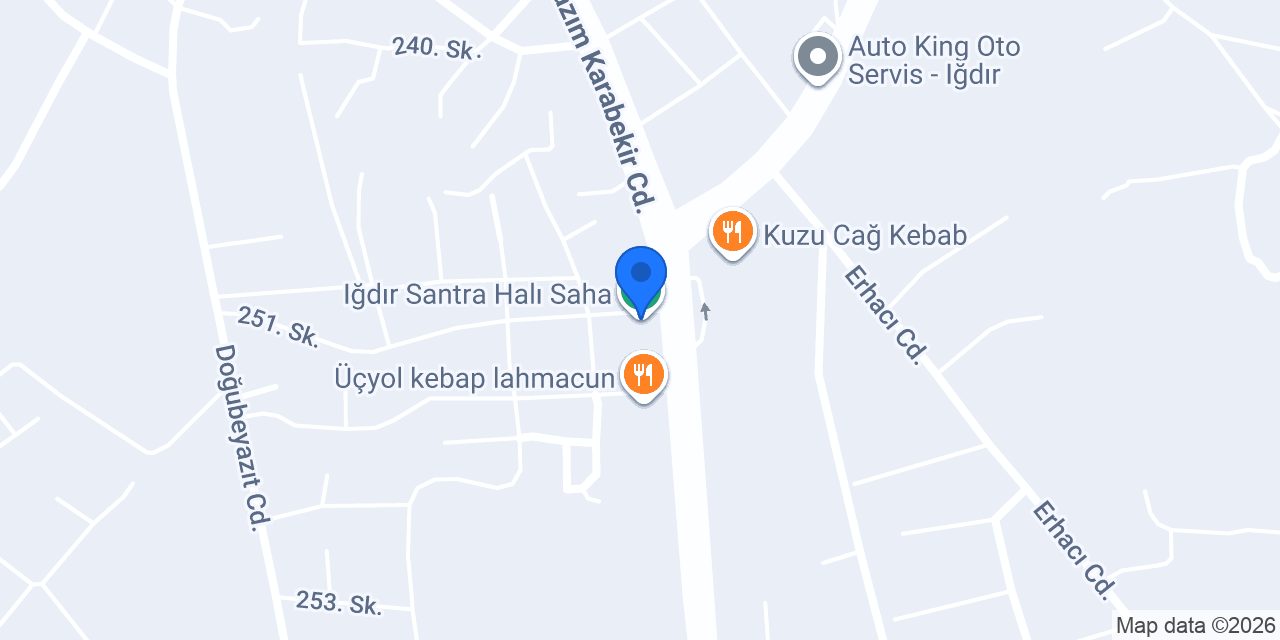 Iğdır Santra Halı Saha konumu