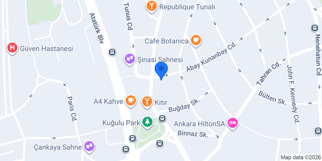 Supplementler.com Tunalı Cadde konumu