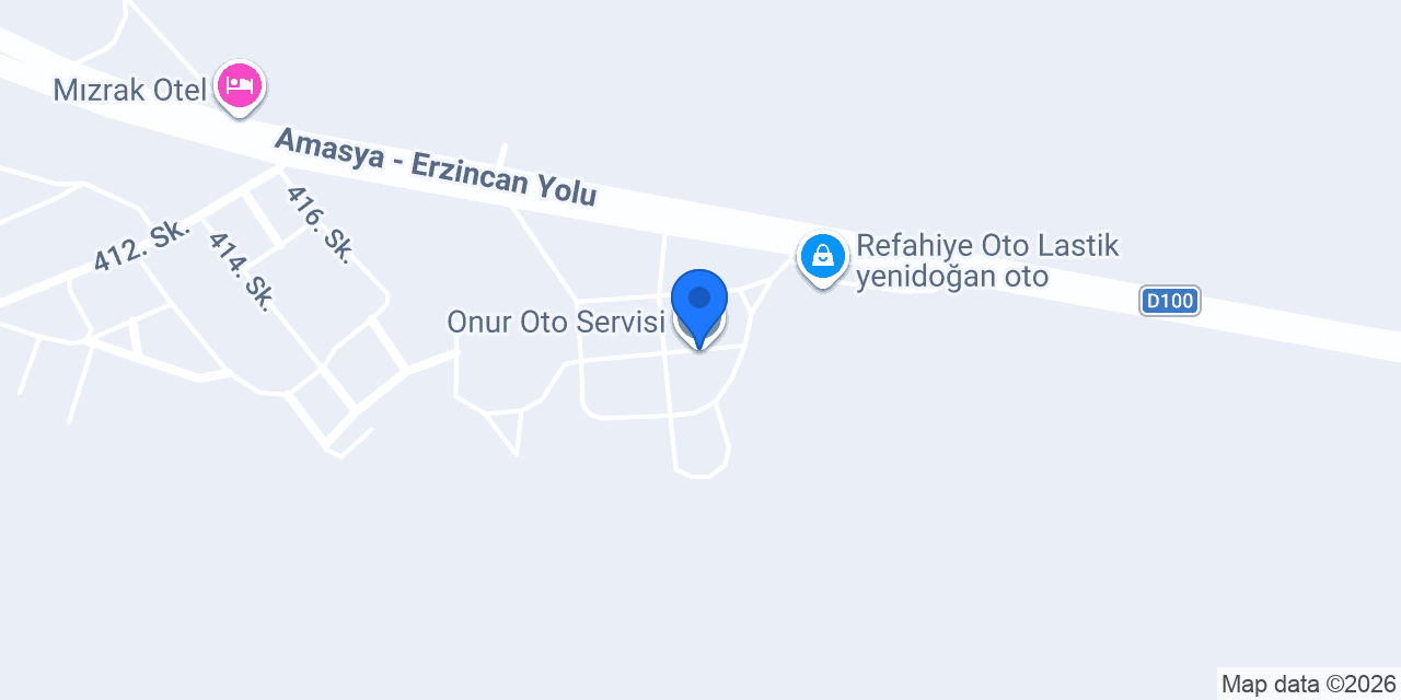 Onur Oto Servisi konumu