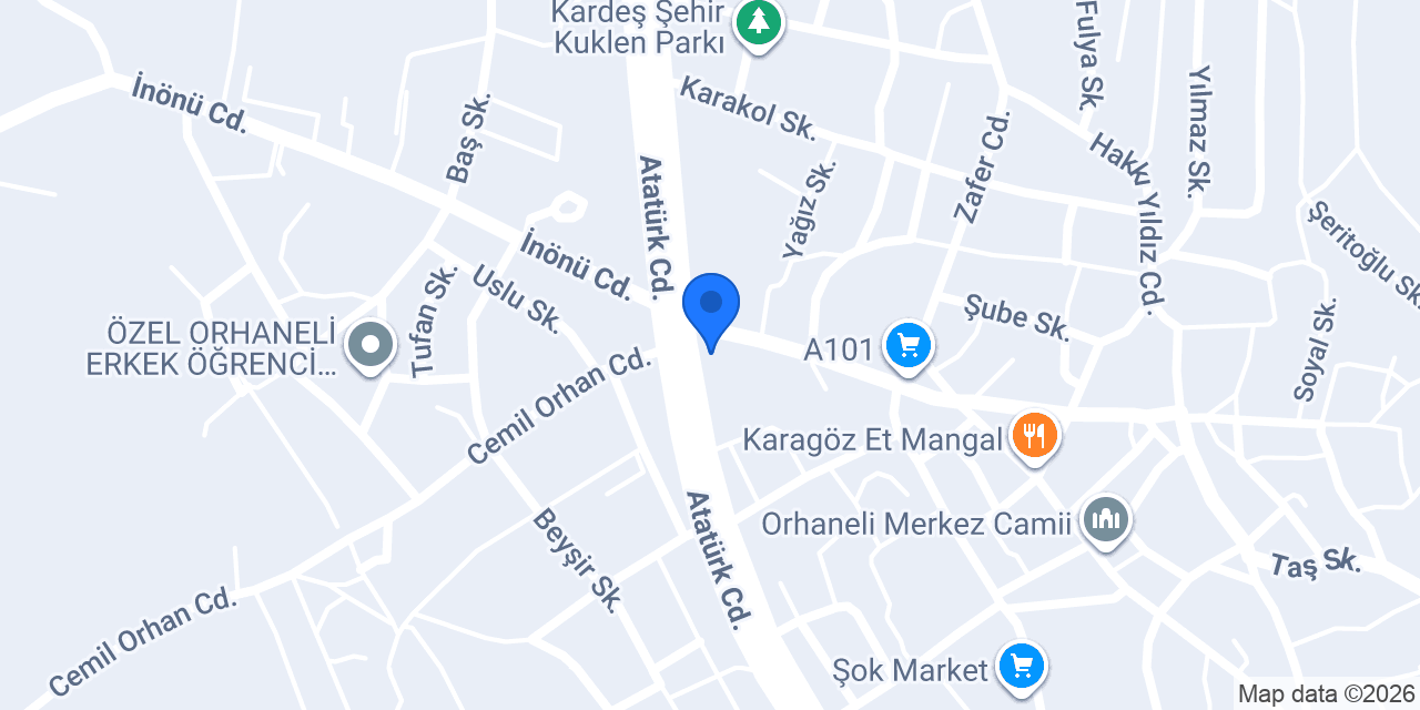 Orhaneli Lisesi konumu