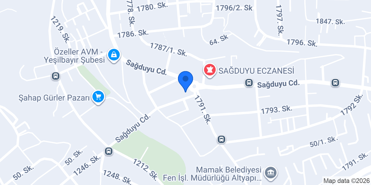 TİMURLAR SİGORTA YEŞİLBAYIR ŞUBE konumu