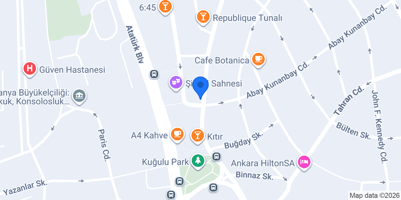 Akbank Kavaklıdere/Ank. Şubesi konumu