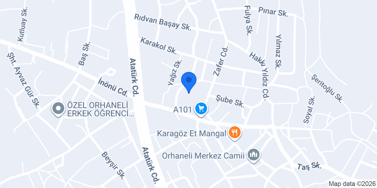 Orhaneli İlçe Halk Kütüphanesi konumu