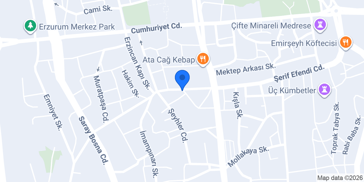 ERZURUM DEKORASYON konumu